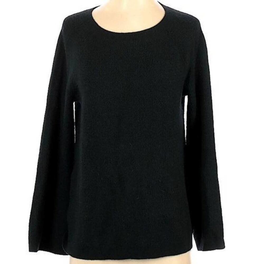 LOFT Green Bell Sleeve Knit Top | Classic Minimalist Long Sleeve Small